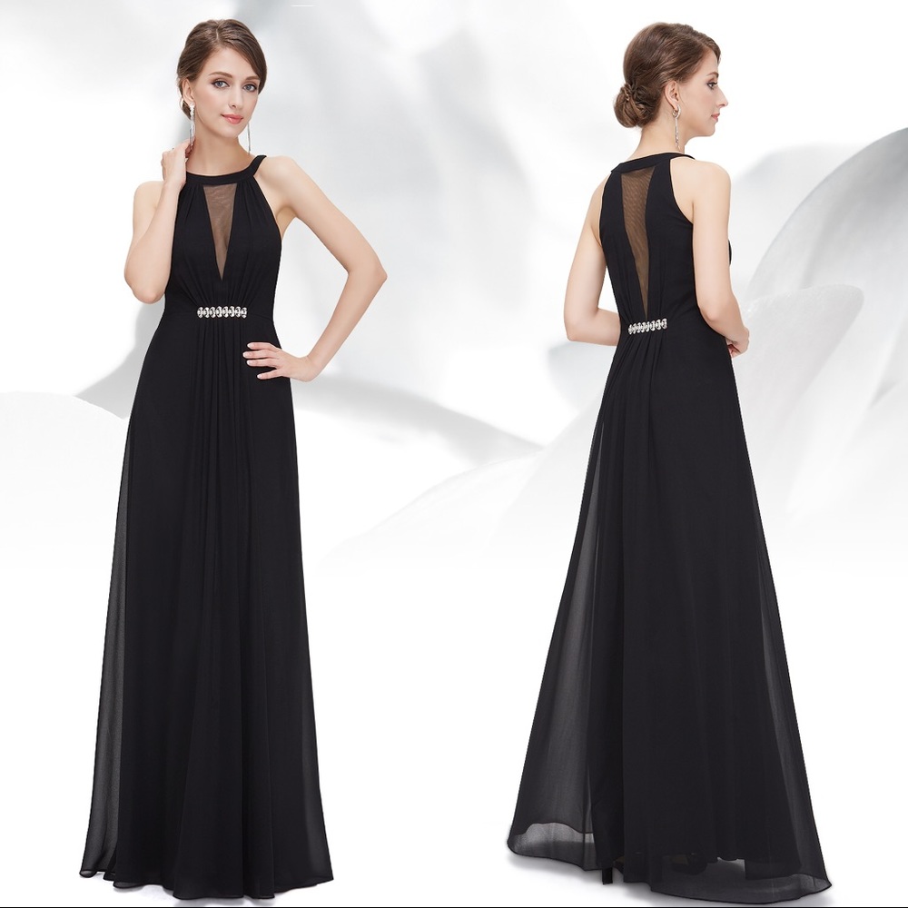 New Ever Pretty Black Bling Formal Dress